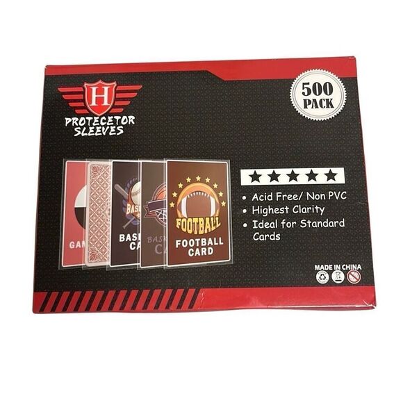 500 Count Card Sleeves Toploaders for Trading Baseball Penny Sports Cards NEW - Picture 1 of 4